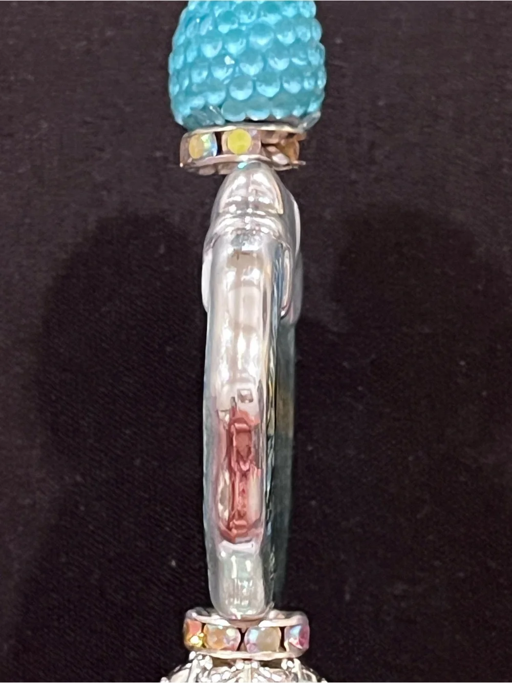 Very rare designer inspired Tiffany blue focal fancy beaded pen
